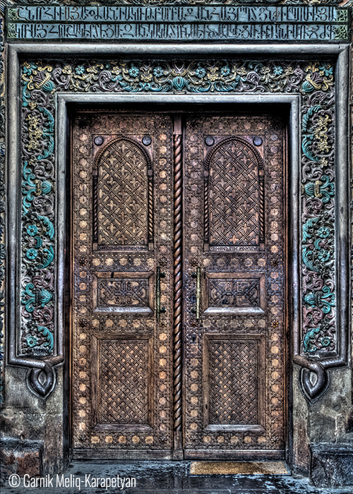 Garnik Meliq-Karapetyan Holy door of the Echmiadzin Cathedral, Vagharshapat. Built by Saint Gregory t