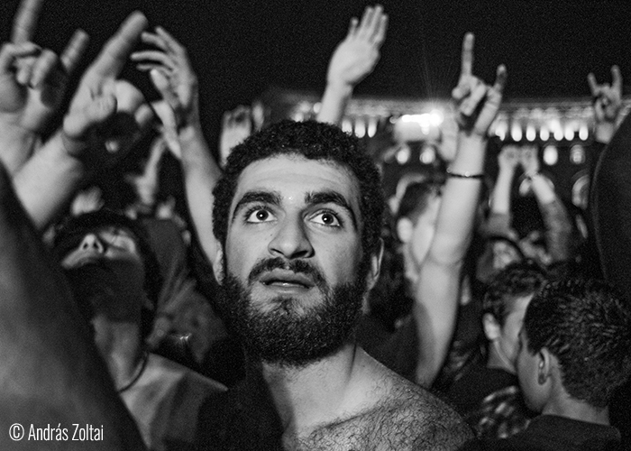 © András Zoltai (Budapest, Hungary). Typical Armenian youngster having fun on the free concert of SOAD, at Republic Square, Yerevan.
